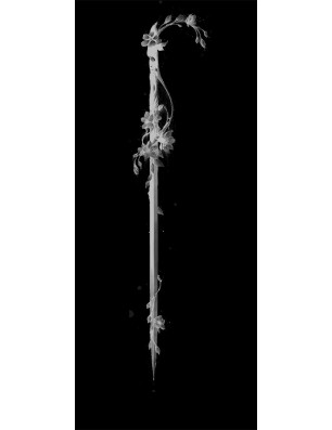 Ganzglastür Floral Schwert Gelasert Auf Grauglas