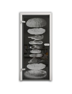 Ganzglastür Burger Gelasert Auf Grauglas