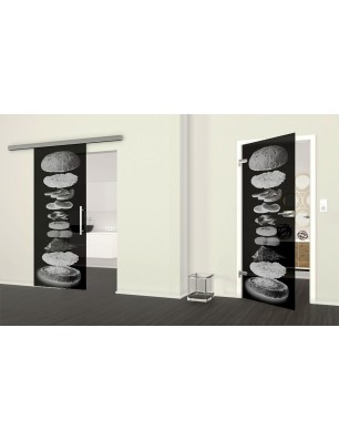 Ganzglastür Burger Gelasert Auf Grauglas