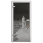 Ganzglastür Leuchtturm 3 Gelasert Auf Grauglas Ganzglastür Leuchtturm 3 Gelasert Auf Grauglas
