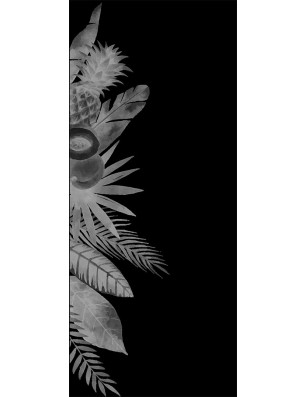 Pendeltür Tropical II Gelasert Auf Klarglas