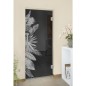 Pendeltür Tropical II Gelasert Auf Grauglas Pendeltür Tropical II Gelasert Auf Grauglas