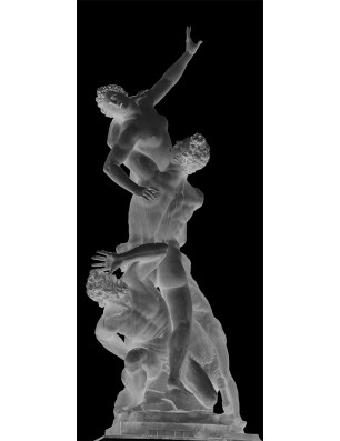 Pendeltür Michelangelo Gelasert Auf Grauglas