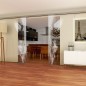 Glasschiebetür SLIM-LINE Silhuette Gelasert Auf Klarglas Glasschiebetür SLIM-LINE Silhuette Gelasert Auf Klarglas