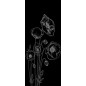 Glasschiebetür SLIM-LINE Blume 10 Gelasert Auf Klarglas Glasschiebetür SLIM-LINE Blume 10 Gelasert Auf Klarglas