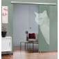 Glasschiebetür SLIM-LINE Cats Gelasert Auf Klarglas Glasschiebetür SLIM-LINE Cats Gelasert Auf Klarglas