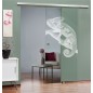 Glasschiebetür SLIM-LINE Camelion II Gelasert Auf Klarglas Glasschiebetür SLIM-LINE Camelion II Gelasert Auf Klarglas