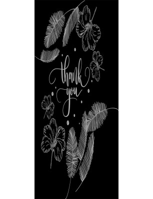 Glasschiebetür SLIM-LINE Thank You Gelasert Auf Klarglas