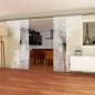 Glasschiebetür SLIM-LINE Wald Gelasert Auf Klarglas