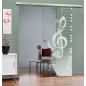 Glasschiebetür SLIM-LINE Piano Gelasert Auf Klarglas Glasschiebetür SLIM-LINE Piano Gelasert Auf Klarglas