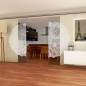Glasschiebetür SLIM-LINE Blume 8 Gelasert Auf Klarglas Glasschiebetür SLIM-LINE Blume 8 Gelasert Auf Klarglas