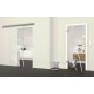 Glasschiebetür SLIM-LINE Pusteblume Gelasert Auf Klarglas Glasschiebetür SLIM-LINE Pusteblume Gelasert Auf Klarglas