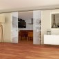 Glasschiebetür SLIM-LINE Wiese Gelasert Auf Klarglas Glasschiebetür SLIM-LINE Wiese Gelasert Auf Klarglas
