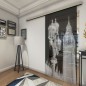 Glasschiebetür SLIM-LINE Big Ben Gelasert Auf Grauglas Glasschiebetür SLIM-LINE Big Ben Gelasert Auf Grauglas