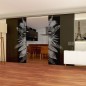 Glasschiebetür SLIM-LINE Tropical II Gelasert Auf Grauglas Glasschiebetür SLIM-LINE Tropical II Gelasert Auf Grauglas