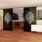 Glasschiebetür SLIM-LINE Wolf 6 Gelasert Auf Grauglas Glasschiebetür SLIM-LINE Wolf 6 Gelasert Auf Grauglas