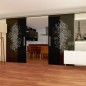 Glasschiebetür SLIM-LINE Florale Kunst Gelasert Auf Grauglas Glasschiebetür SLIM-LINE Florale Kunst Gelasert Auf Grauglas
