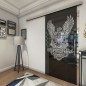 Glasschiebetür SLIM-LINE Biker Gelasert Auf Grauglas Glasschiebetür SLIM-LINE Biker Gelasert Auf Grauglas