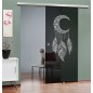 Glasschiebetür SLIM-LINE Dreamcatcher Gelasert Auf Grauglas Glasschiebetür SLIM-LINE Dreamcatcher Gelasert Auf Grauglas