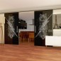 Glasschiebetür SLIM-LINE Lions Gelasert Auf Grauglas Glasschiebetür SLIM-LINE Lions Gelasert Auf Grauglas