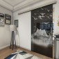 Glasschiebetür SLIM-LINE Spukhaus Gelasert Auf Grauglas Glasschiebetür SLIM-LINE Spukhaus Gelasert Auf Grauglas