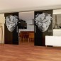 Glasschiebetür SLIM-LINE Skull 4 Gelasert Auf Grauglas Glasschiebetür SLIM-LINE Skull 4 Gelasert Auf Grauglas