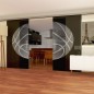 Glasschiebetür SLIM-LINE Basketball Gelasert Auf Grauglas Glasschiebetür SLIM-LINE Basketball Gelasert Auf Grauglas