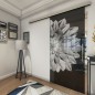 Glasschiebetür SLIM-LINE Blume 4 Gelasert Auf Grauglas Glasschiebetür SLIM-LINE Blume 4 Gelasert Auf Grauglas