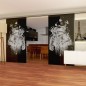 Glasschiebetür SLIM-LINE Astronaut Gelasert Auf Grauglas Glasschiebetür SLIM-LINE Astronaut Gelasert Auf Grauglas