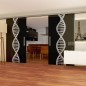 Glasschiebetür SLIM-LINE "DNA" Gelasert Auf Grauglas Glasschiebetür SLIM-LINE "DNA" Gelasert Auf Grauglas
