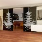 Glasschiebetür SLIM-LINE Pagode III Gelasert Auf Grauglas Glasschiebetür SLIM-LINE Pagode III Gelasert Auf Grauglas