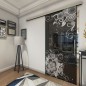 Glasschiebetür SLIM-LINE Blume 11 Gelasert Auf Grauglas Glasschiebetür SLIM-LINE Blume 11 Gelasert Auf Grauglas