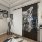 Glasschiebetür SLIM-LINE Wolf 4 Gelasert Auf Grauglas