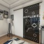 Glasschiebetür SLIM-LINE Gamer Gelasert Auf Grauglas Glasschiebetür SLIM-LINE Gamer Gelasert Auf Grauglas