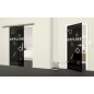 Glasschiebetür SLIM-LINE Gamer Gelasert Auf Grauglas Glasschiebetür SLIM-LINE Gamer Gelasert Auf Grauglas