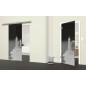 Glasschiebetür SLIM-LINE Leuchtturm 3 Gelasert Auf Grauglas Glasschiebetür SLIM-LINE Leuchtturm 3 Gelasert Auf Grauglas