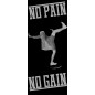 Glasschiebetür SLIM-LINE No pain No Gain Gelasert Auf Grauglas Glasschiebetür SLIM-LINE No pain No Gain Gelasert Auf Grauglas