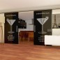 Glasschiebetür SLIM-LINE Cosmopolitan Gelasert Auf Grauglas Glasschiebetür SLIM-LINE Cosmopolitan Gelasert Auf Grauglas