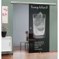 Glasschiebetür SLIM-LINE Long Island Gelasert Auf Grauglas Glasschiebetür SLIM-LINE Long Island Gelasert Auf Grauglas