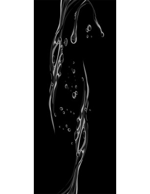 Glasschiebetür PIPE-LINE Wasser 3 Gelasert Auf Klarglas