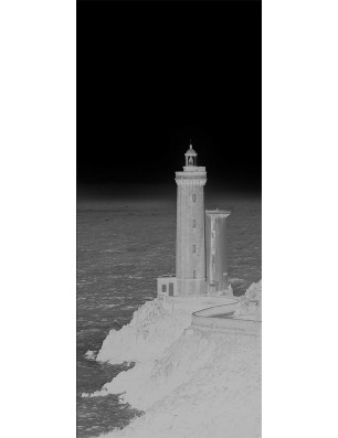 Glasschiebetür PIPE-LINE Leuchtturm 3 Gelasert Auf Klarglas