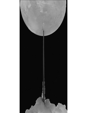 Glasschiebetür PIPE-LINE Rakete Gelasert Auf Grauglas