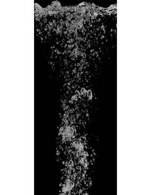 Glasschiebetür PIPE-LINE Wasser Gelasert Auf Grauglas