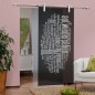 Glasschiebetür PIPE-LINE Auf Wiedersehen Gelasert Auf Grauglas Glasschiebetür PIPE-LINE Auf Wiedersehen Gelasert Auf Grauglas