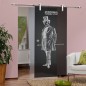 Glasschiebetür PIPE-LINE Gents Gelasert Auf Grauglas Glasschiebetür PIPE-LINE Gents Gelasert Auf Grauglas