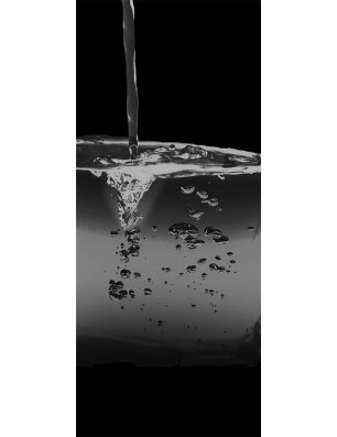 Glasschiebetür PIPE-LINE Wasser 2 Gelasert Auf Grauglas