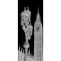 Lichtausschnitt Big Ben Gelasert Auf Klarglas Lichtausschnitt Big Ben Gelasert Auf Klarglas