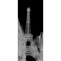 Lichtausschnitt Eifelturm 4 Gelasert Auf Klarglas Lichtausschnitt Eifelturm 4 Gelasert Auf Klarglas