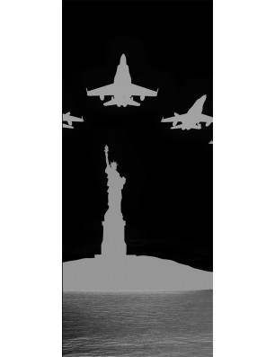 Lichtausschnitt F16 Gelasert Auf Klarglas
