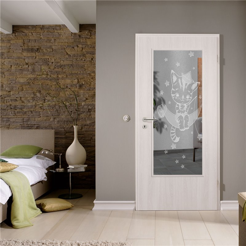 Lichtausschnitt kids moon Gelasert Auf Klarglas Lichtausschnitt kids moon Gelasert Auf Klarglas